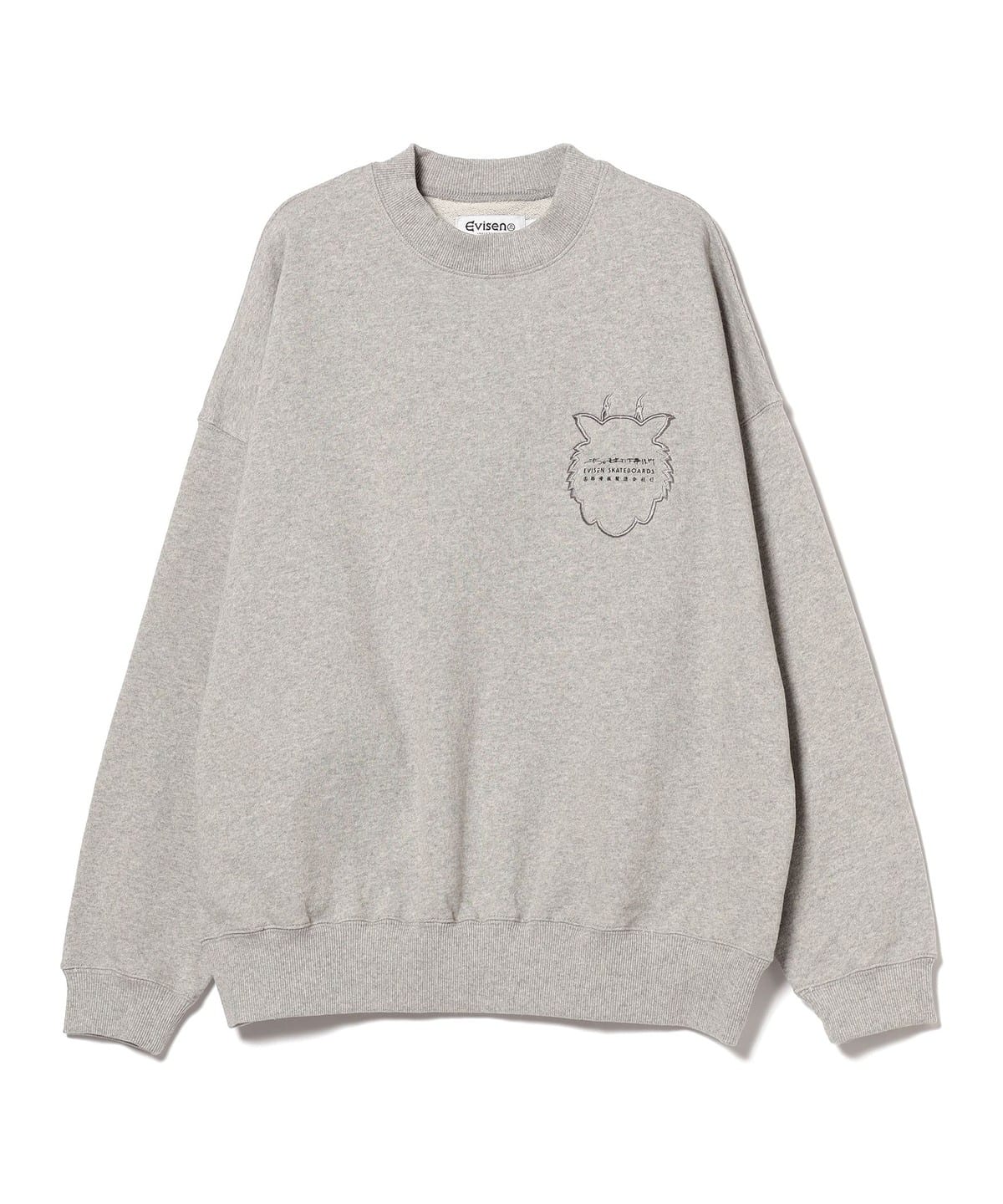 BEAMS T（ビームスT）Evisen Skateboards × 髙田音楽制作事務所 / TORA EVI LOGO CREW SWEAT（トップス  スウェット）通販｜BEAMS