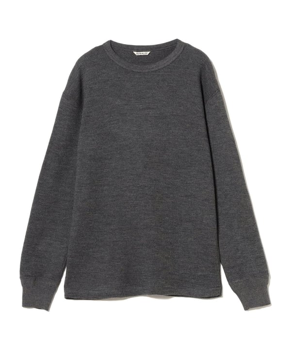 auralee WOOL COTTON THERMAL P/O サイズ4 Auralee Wool Cotton Thermal Pullover in Top Charcoal Curated