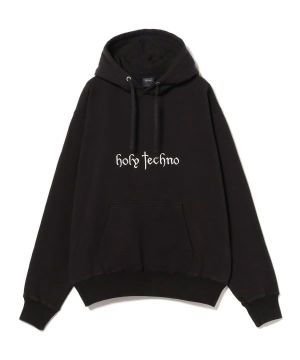 BOILER ROOM グラフィックスウェット 黒 BEAMS T（ビームスT）BOILER ROOM &frasl; Holy Techno Hood Black（トップス
