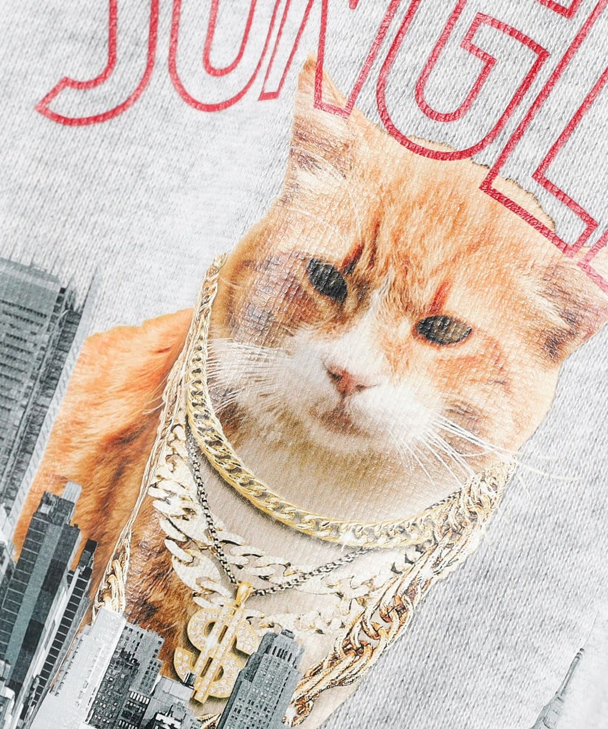 BEAMS T（ビームスT）CHARI&CO / CONCRETE JUNGLE CAT CREWNECK 