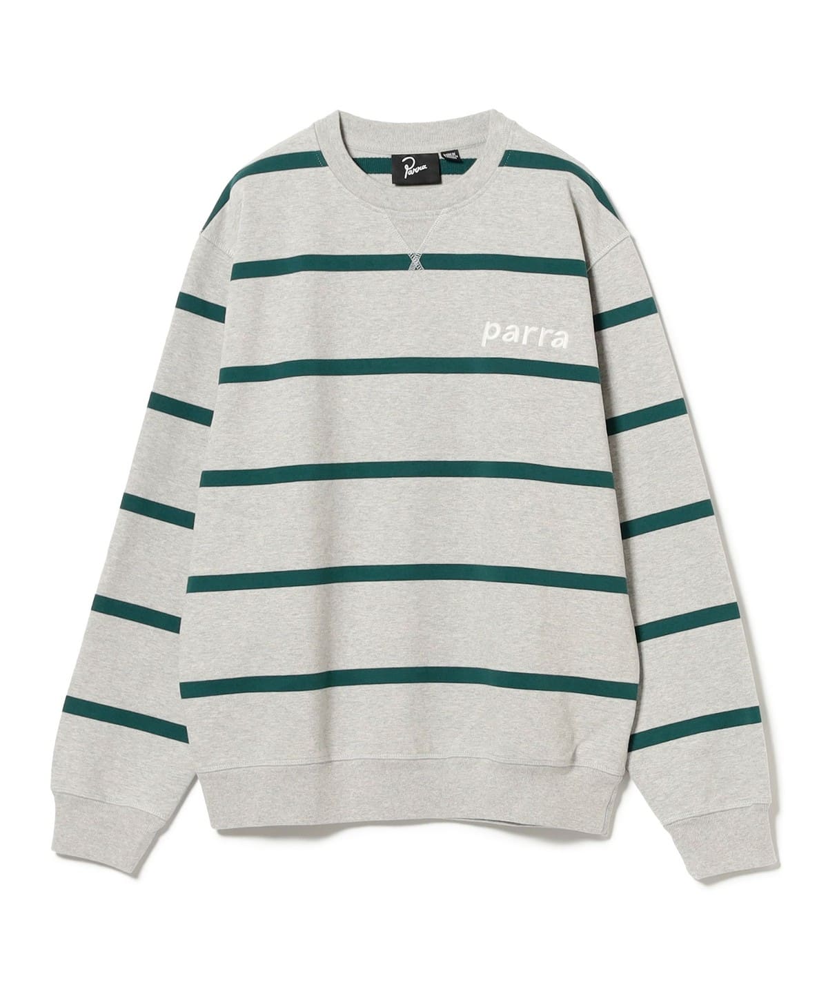 by Parra バイパーラ / Pristine striper crewneck sweatshirt トップス MEN GREY XL by Parra バイパーラ / Pristine striper crewneck sweatshirt トップス MEN GREY XL