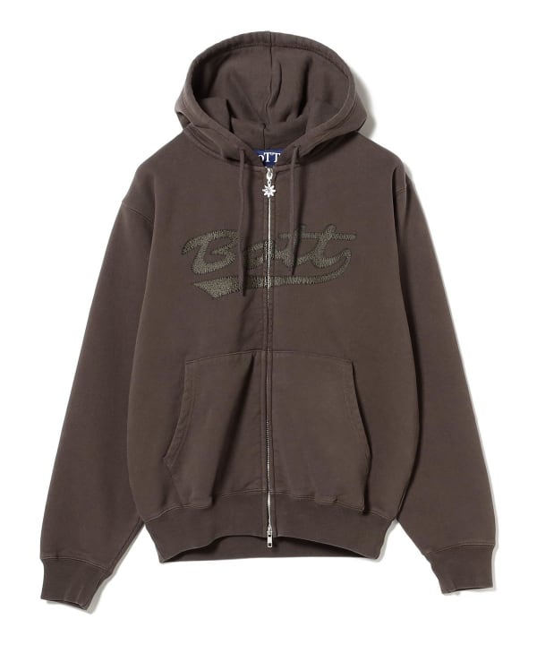 BEAMS T BoTT / 男裝Washed Script Logo Zip Hoodie(上衣連帽 BEAMS T BoTT / 男裝Washed Script Logo Zip Hoodie(上衣連帽