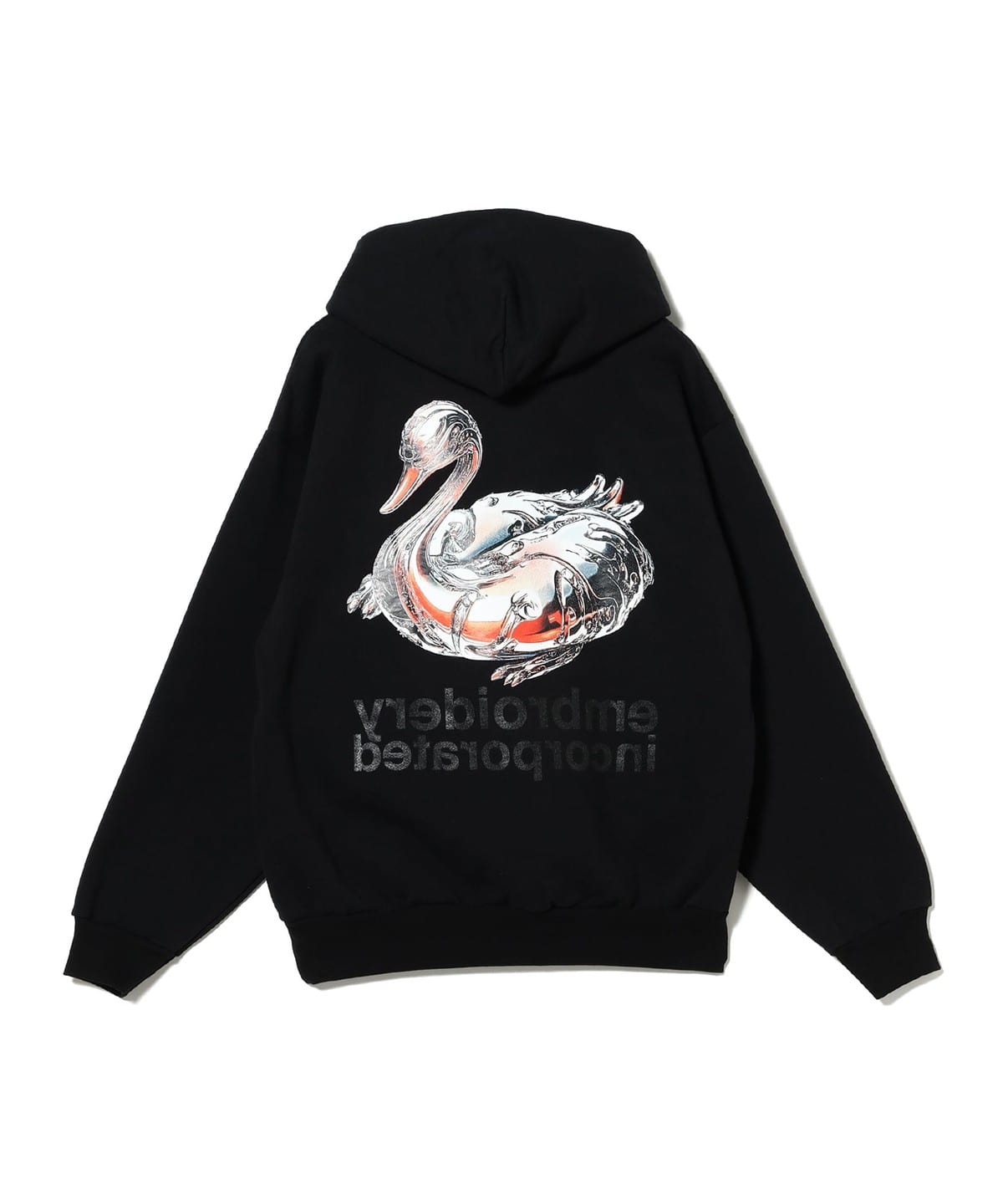 【BLACK】【別注】Arena embroidery /  Sweat Hoodie BEAMS T（ビームスT）【別注】Arena embroidery / Goose Sweat Hoodie