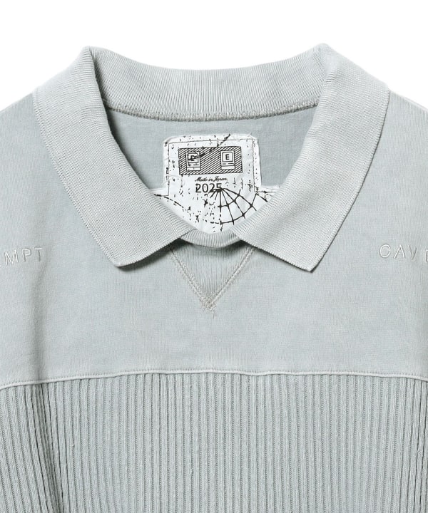 BEAMS T（ビームスT）C.E / Overdye Collared Light Crew Neck