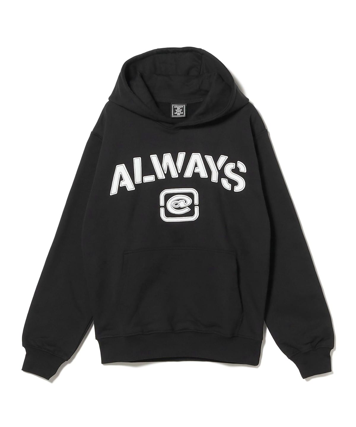 always / stencil applique hoodie - black トップス MEN BLACK L always / stencil applique hoodie - black トップス MEN BLACK L