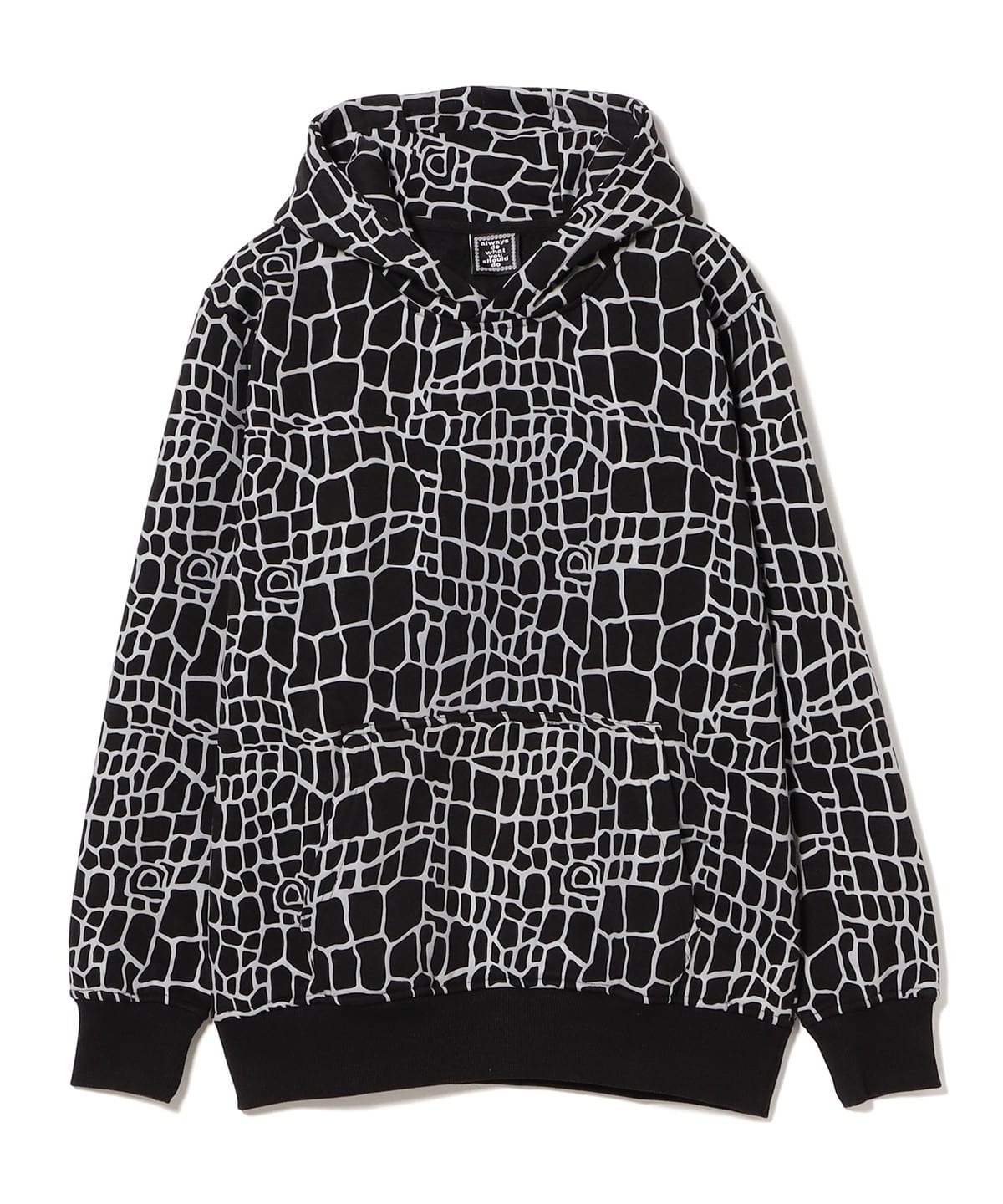 always / croc print Hoodie トップス MEN BLACK S always / croc print Hoodie トップス MEN BLACK S
