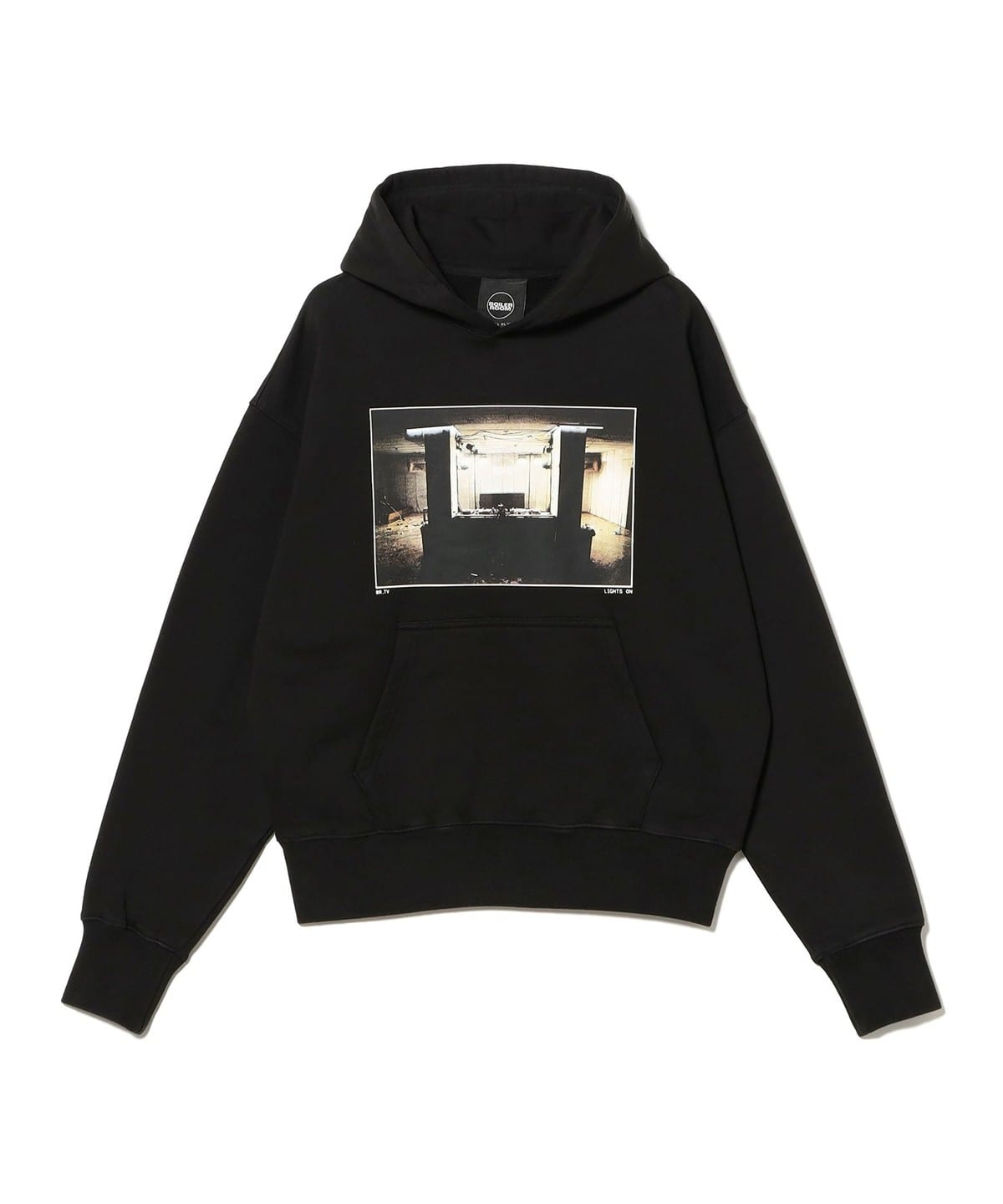 BOILER ROOM / LIGHTS ON HOODIE トップス MEN BLACK M BOILER ROOM / LIGHTS ON HOODIE トップス MEN BLACK M