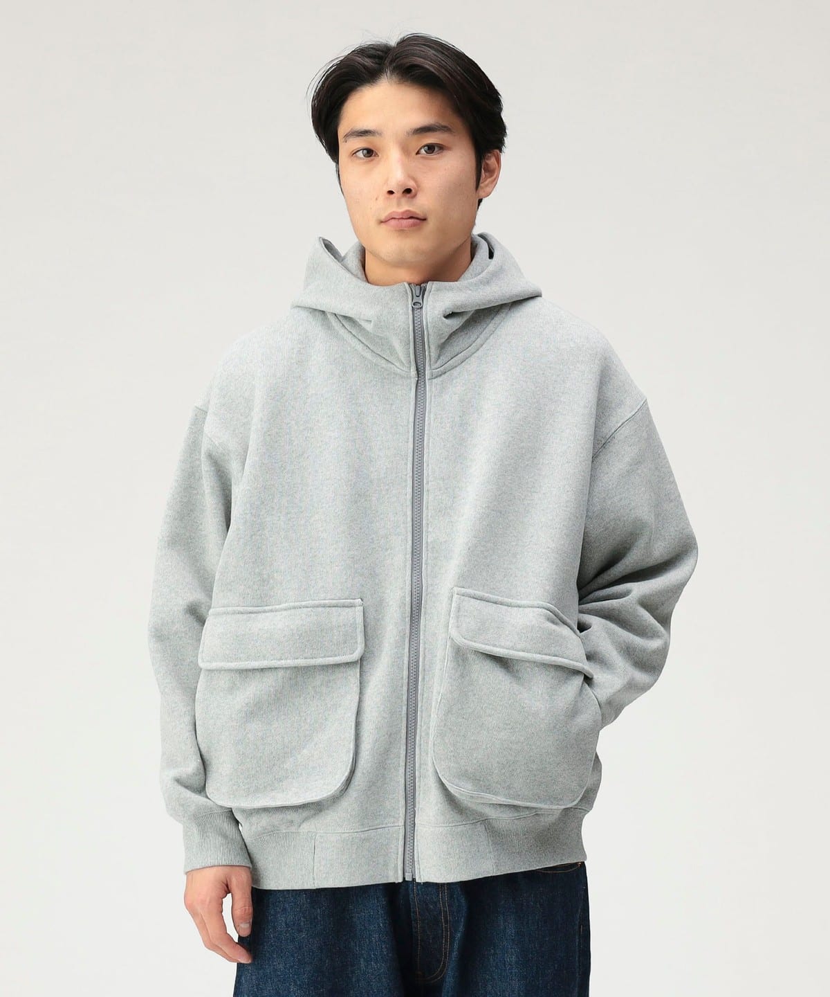 ビームスBEAMSジップアップパーカー L グレー メンズ BEAMS T（ビームスT）【SPECIAL PRICE】 Full Zip Hoodie（トップス