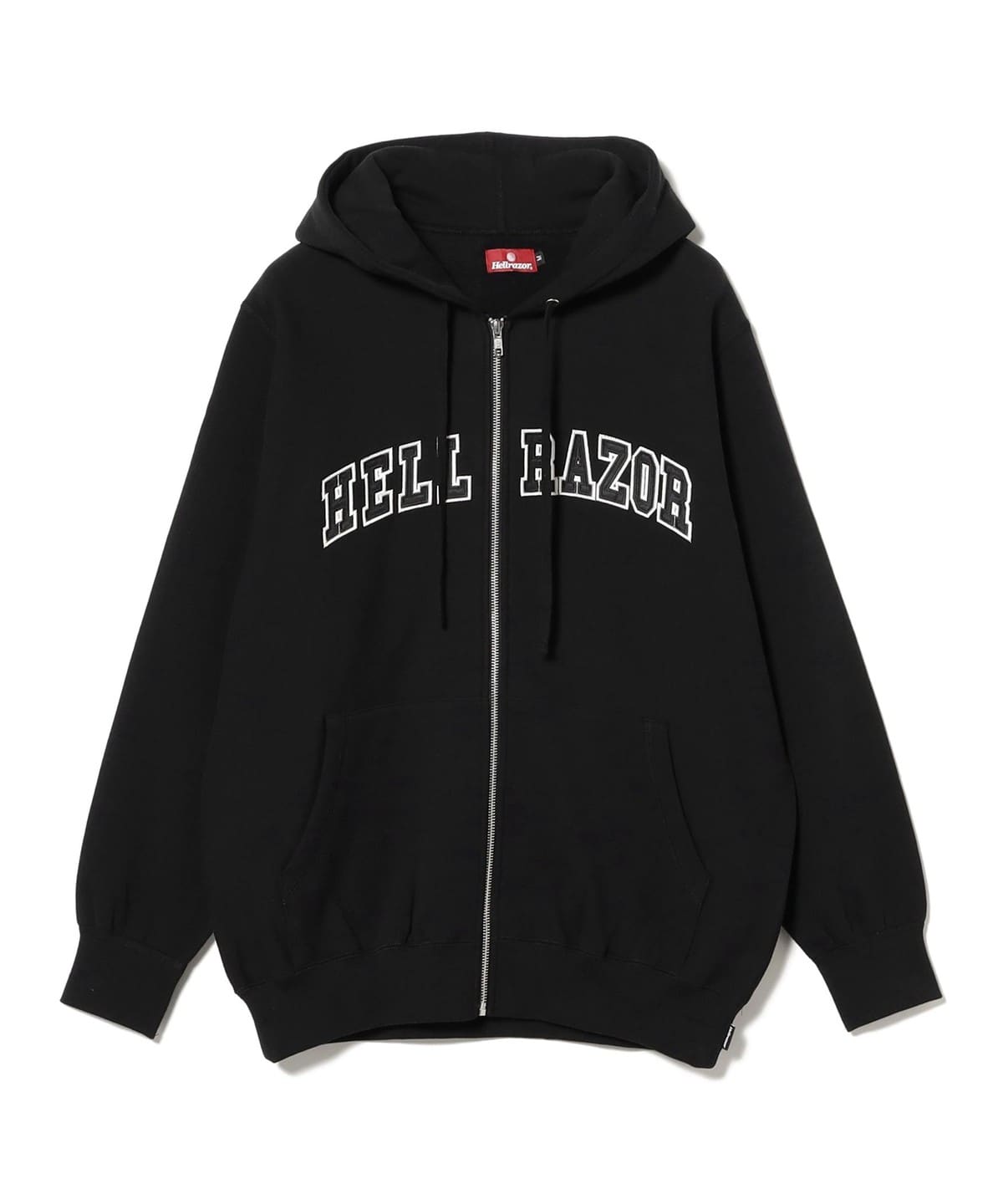 HELLRAZOR ヘルレイザー / ARCH LOGO FULL ZIP HOODIE トップス MEN BLACK M HELLRAZOR ヘルレイザー / ARCH LOGO FULL ZIP HOODIE トップス MEN BLACK M
