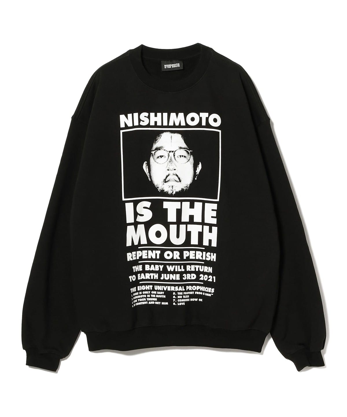 NISHIMOTO IS THE MOUTH ニシモト イズ ザ マウス / L14CM CREW トップス MEN BLACK L NISHIMOTO IS THE MOUTH ニシモト イズ ザ マウス / L14CM CREW トップス MEN BLACK L