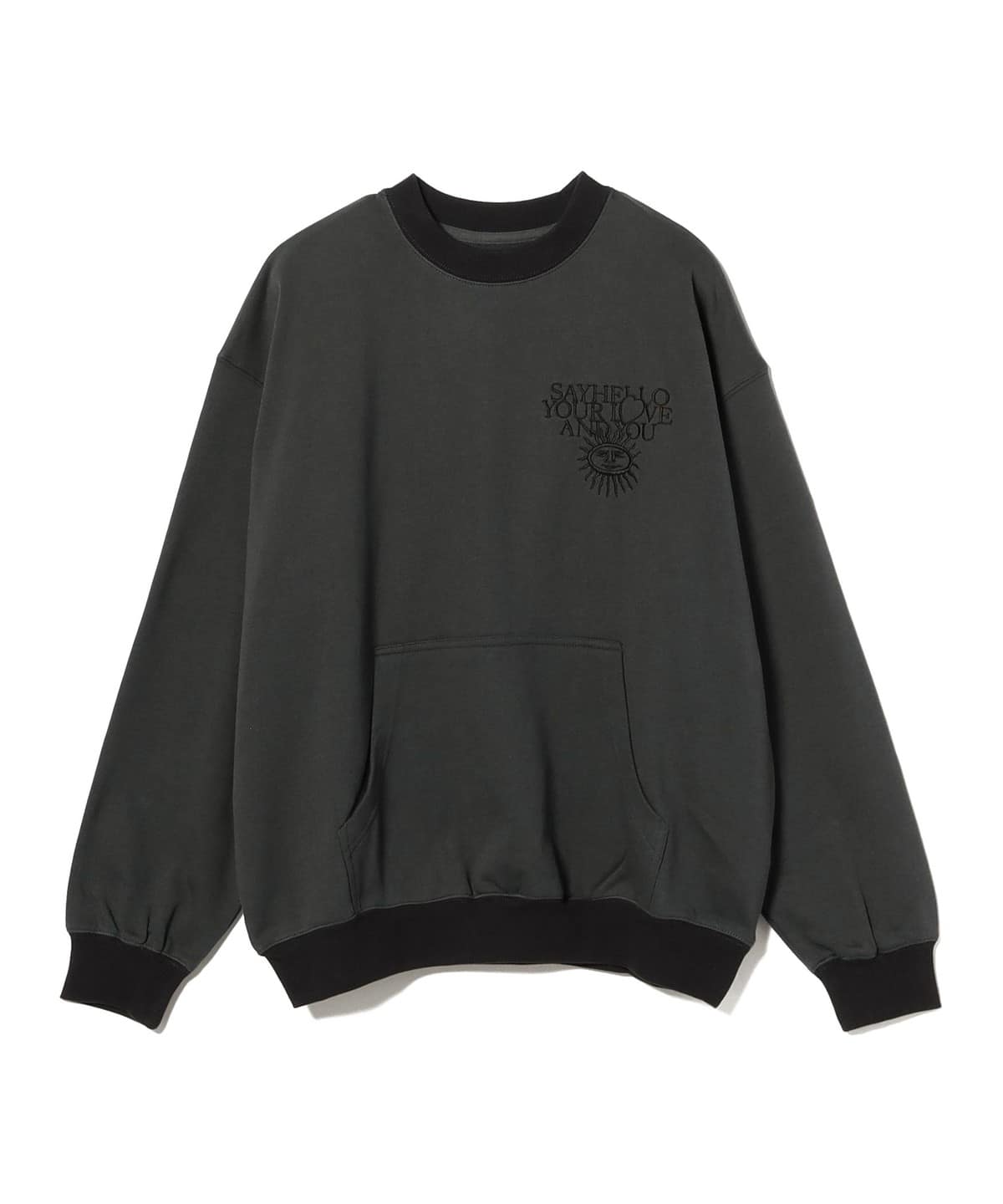 SAYHELLO セイハロー / Sun Rise Crew トップス MEN DARK GREY M