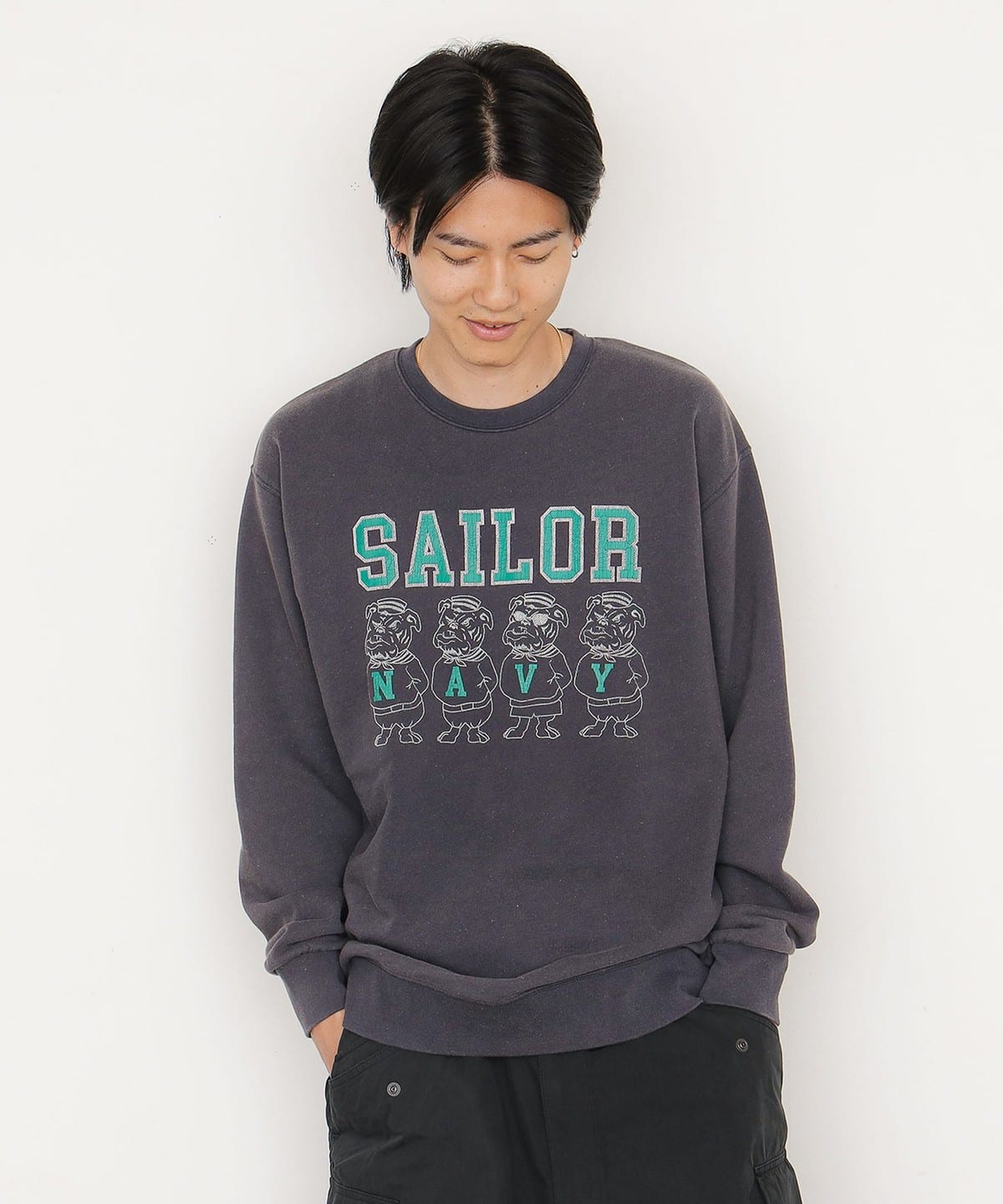 トレーナー/スウェット SAILOR SWEAT TOPS BEAMS（ビームス）SAILOR CREWNECK SWEAT(NAVY)（トップス スウェット