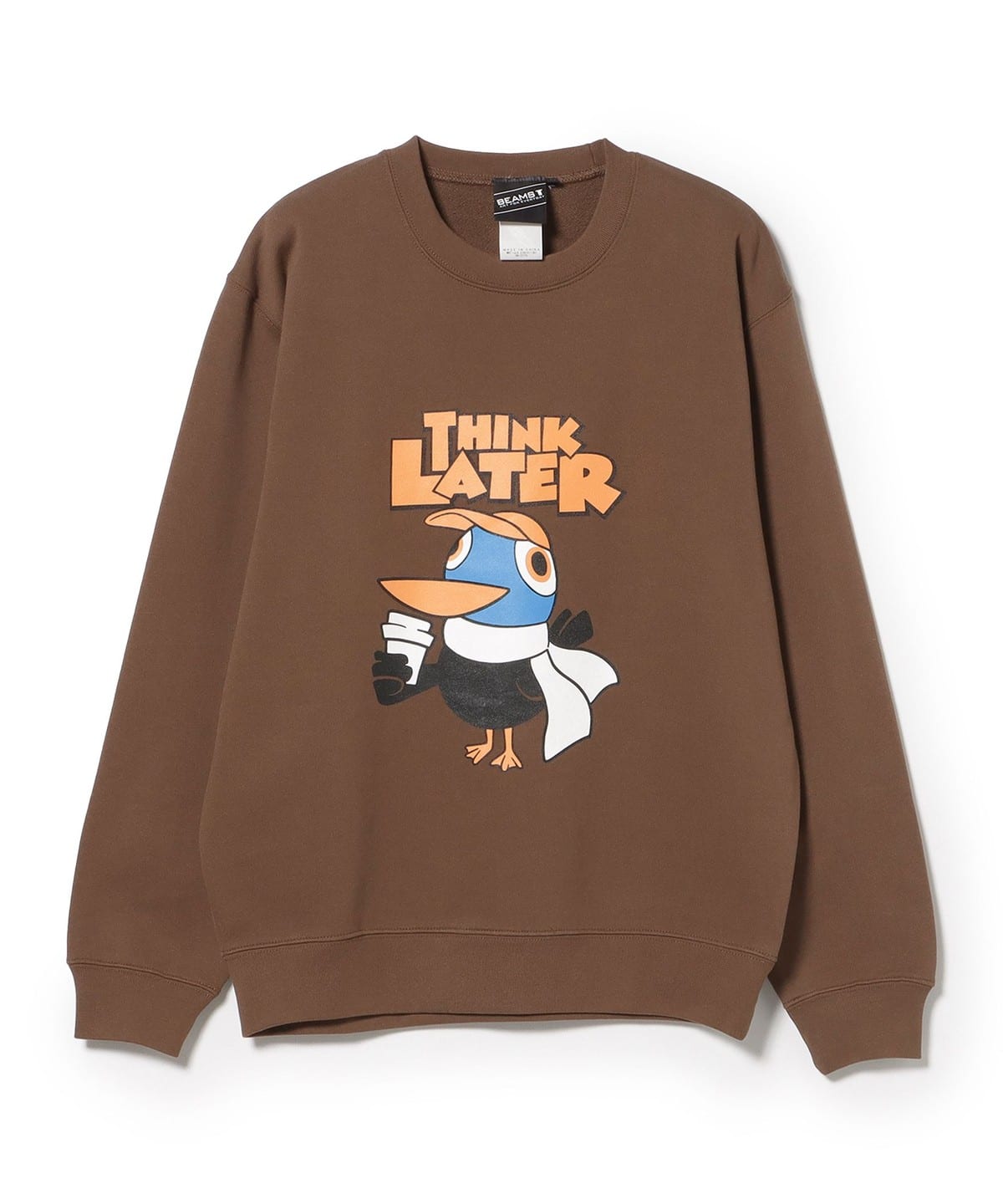 【SPECIAL PRICE】THINK LATER クルーネック スウェット トップス MEN DARK BROWN L 【SPECIAL PRICE】THINK LATER クルーネック スウェット トップス MEN DARK BROWN L
