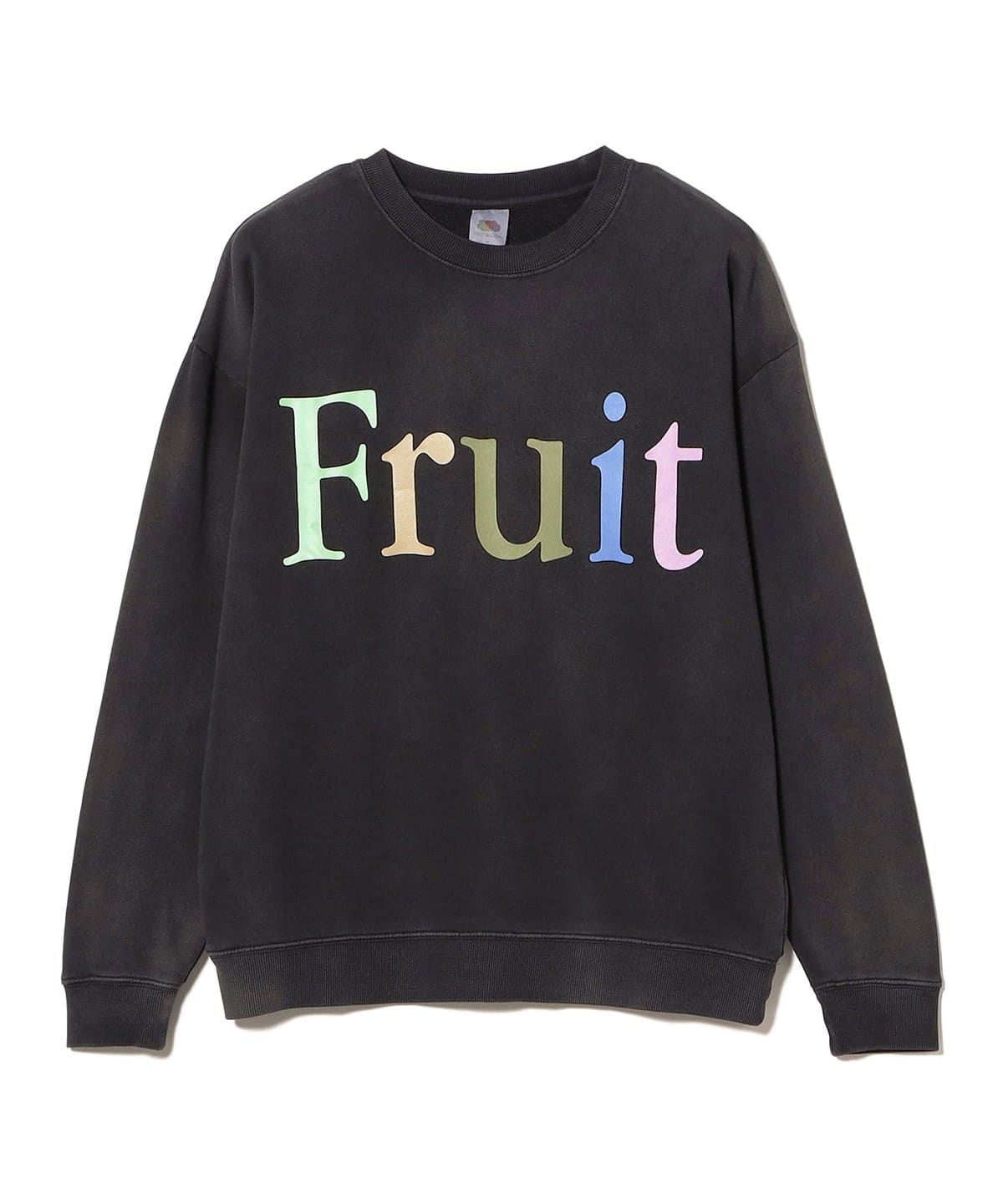 FRUIT OF THE LOOM フルーツオブザルーム / Fade Print Crew Sweat トップス MEN BLACK L