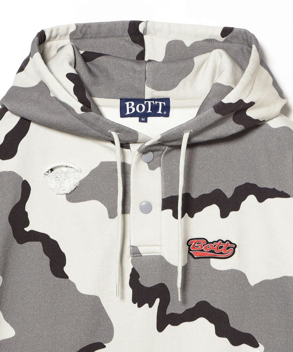 BEAMS T（ビームスT）BoTT / Henley-neck Camo Hoodie（トップス 