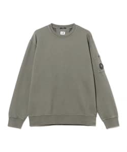 C.P. Company / Brushed and Emerized Diagonal Fleece Lens Crewneck Sweatshirt
