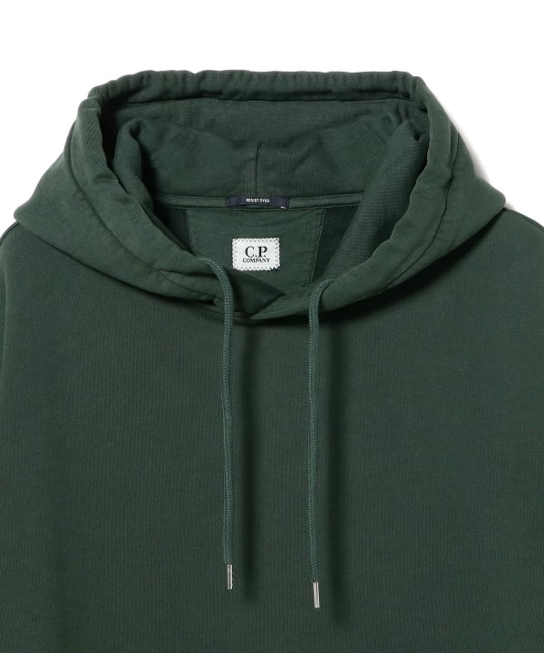 C.P. Company / Brushed and Emerized Diagonal Fleece Lens Hooded Sweatshirt