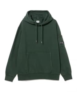 C.P. Company / Brushed and Emerized Diagonal Fleece Lens Hooded Sweatshirt