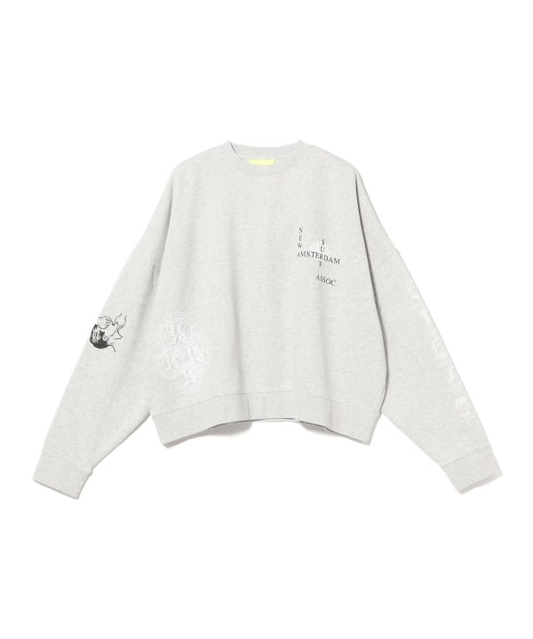 New Amsterdam Surf Association / KNOCKED CREWNECK GREY MELANGE