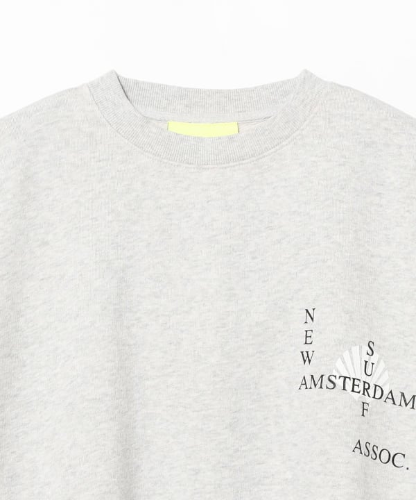 New Amsterdam Surf Association / KNOCKED CREWNECK GREY MELANGE