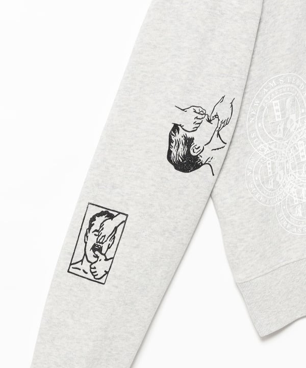 New Amsterdam Surf Association / KNOCKED CREWNECK GREY MELANGE
