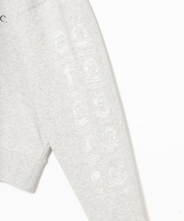New Amsterdam Surf Association / KNOCKED CREWNECK GREY MELANGE