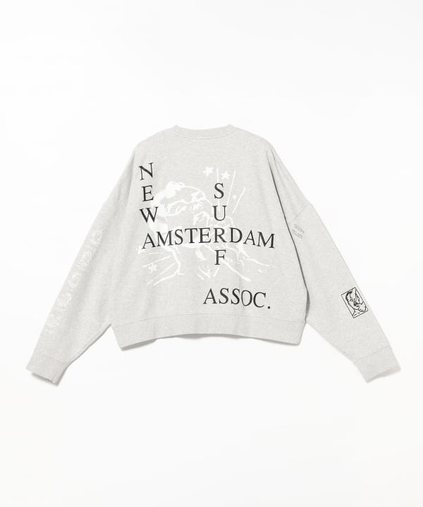 New Amsterdam Surf Association / KNOCKED CREWNECK GREY MELANGE