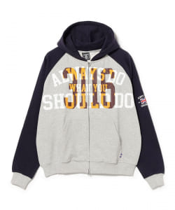 Always / jersey raglan zip up hoodie heather grey