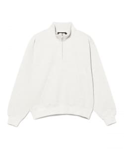 STAND COLLAR HALF ZIP SWEAT