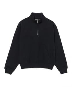 STAND COLLAR HALF ZIP SWEAT