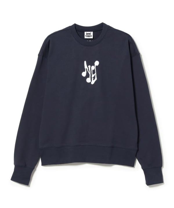 BOOK WORKS / NY Eighth Note Embroidered Crew