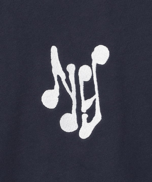 BOOK WORKS / NY Eighth Note Embroidered Crew