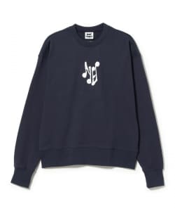 BOOK WORKS / NY Eighth Note Embroidered Crew