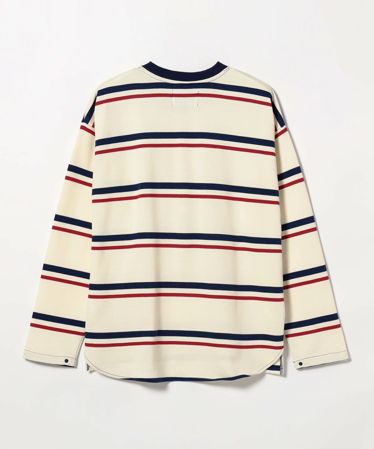 BEAMS T BEAMS T WHIMSY SOCKS / SNAP SLEEVE BORDER TOP (T-shirts