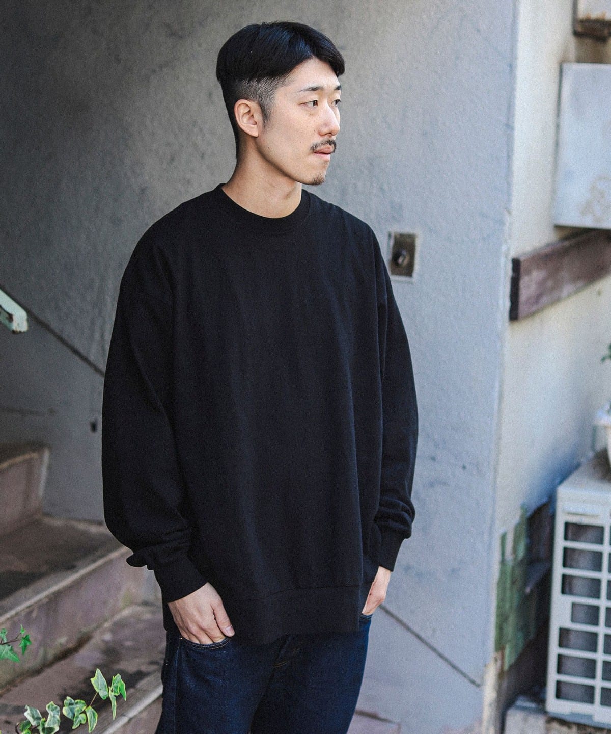 HEAVYWEIGHT COLLECTIONS ヘビーウェイトコレクションズ / Rib Long Sleeve T-shirt Tシャツ・カットソー MEN BLACK L HEAVYWEIGHT COLLECTIONS ヘビーウェイトコレクションズ / Rib Long Sleeve T-shirt Tシャツ・カットソー MEN BLACK L