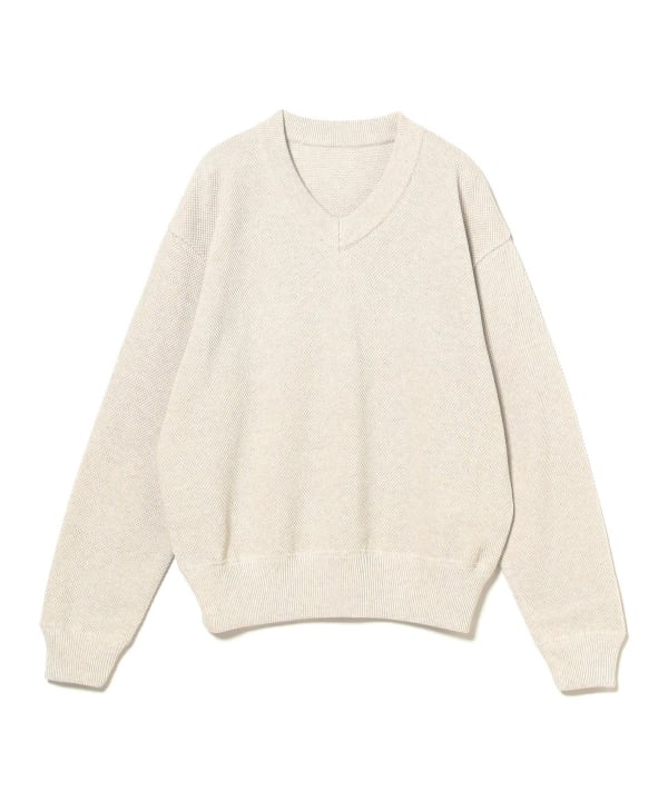 BEAMS T（ビームスT）crepuscule / Moss Stitch V-Neck Pullover（トップス ニット・セーター）通販｜ BEAMS