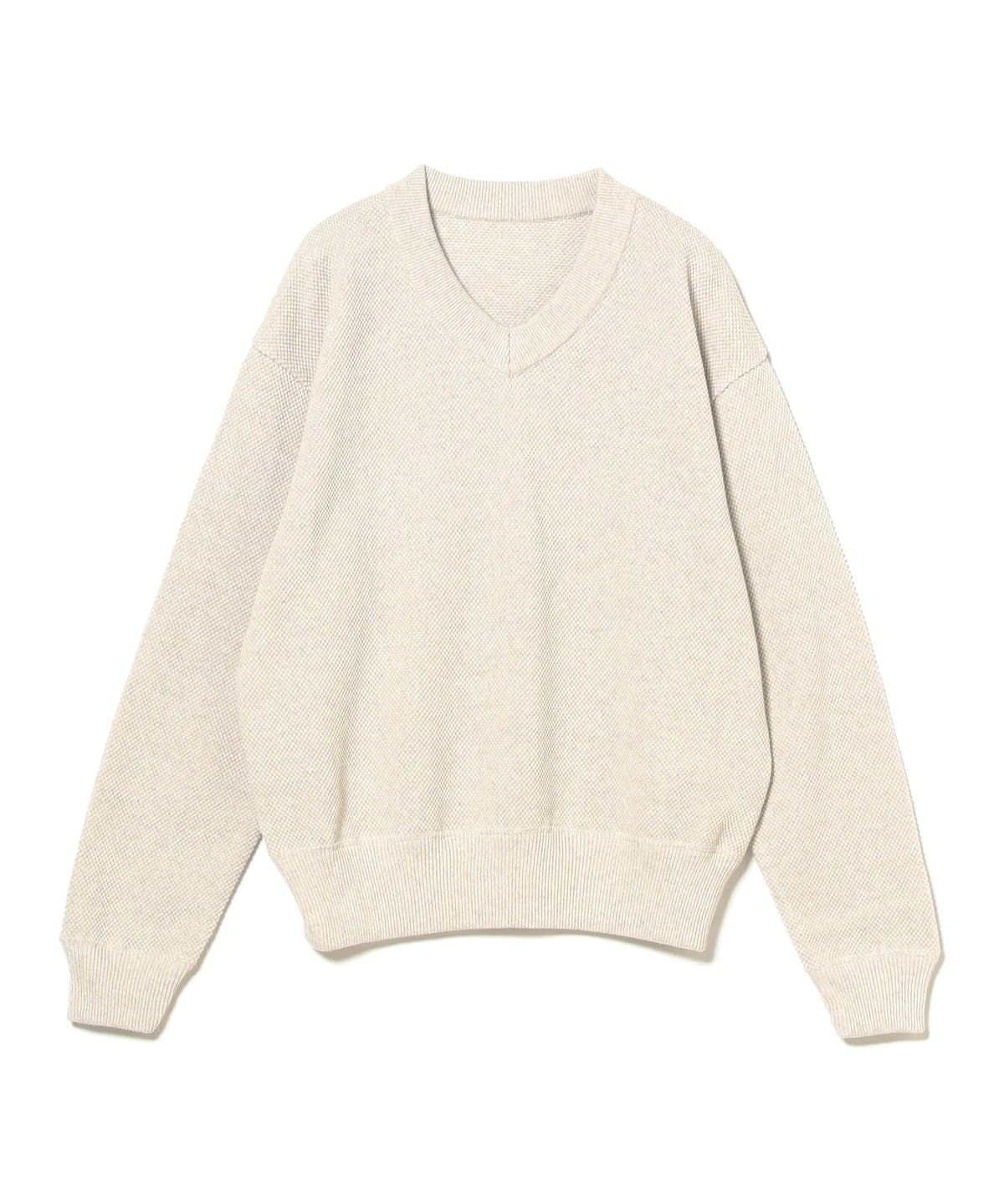 BEAMS T（ビームスT）crepuscule / Moss Stitch V-Neck Pullover（トップス ニット・セーター）通販｜ BEAMS