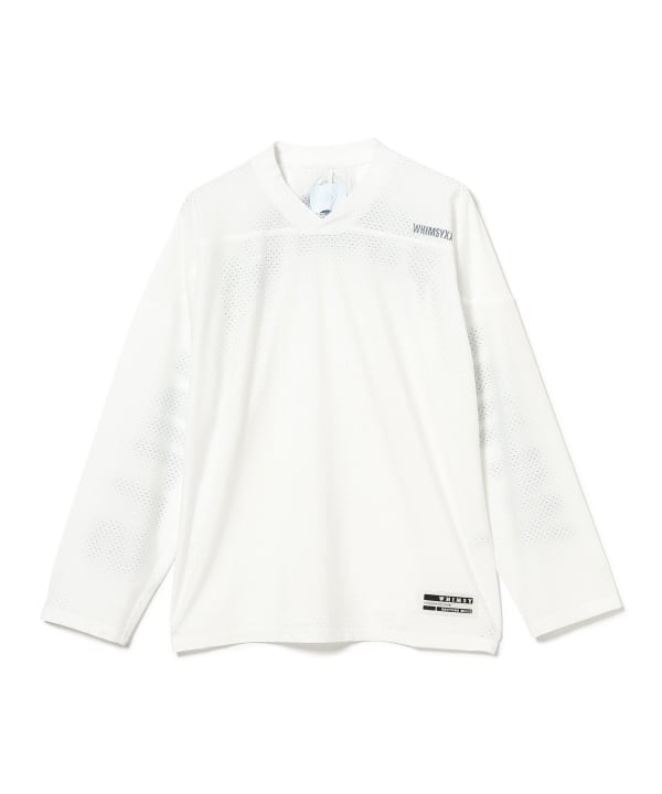 シャツ WHIMSY Mesh Hockey Shirt White BEAMS T（ビームスT）WHIMSY SOCKS / MESH HOCKEY TOP（Tシャツ