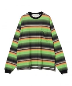 BAL /  GRADIENT STRIPE CREW NECK LONG SLEEVE TEE