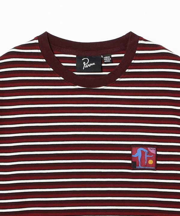 by parra / Tripped stripes pique long sleeve t-shirt