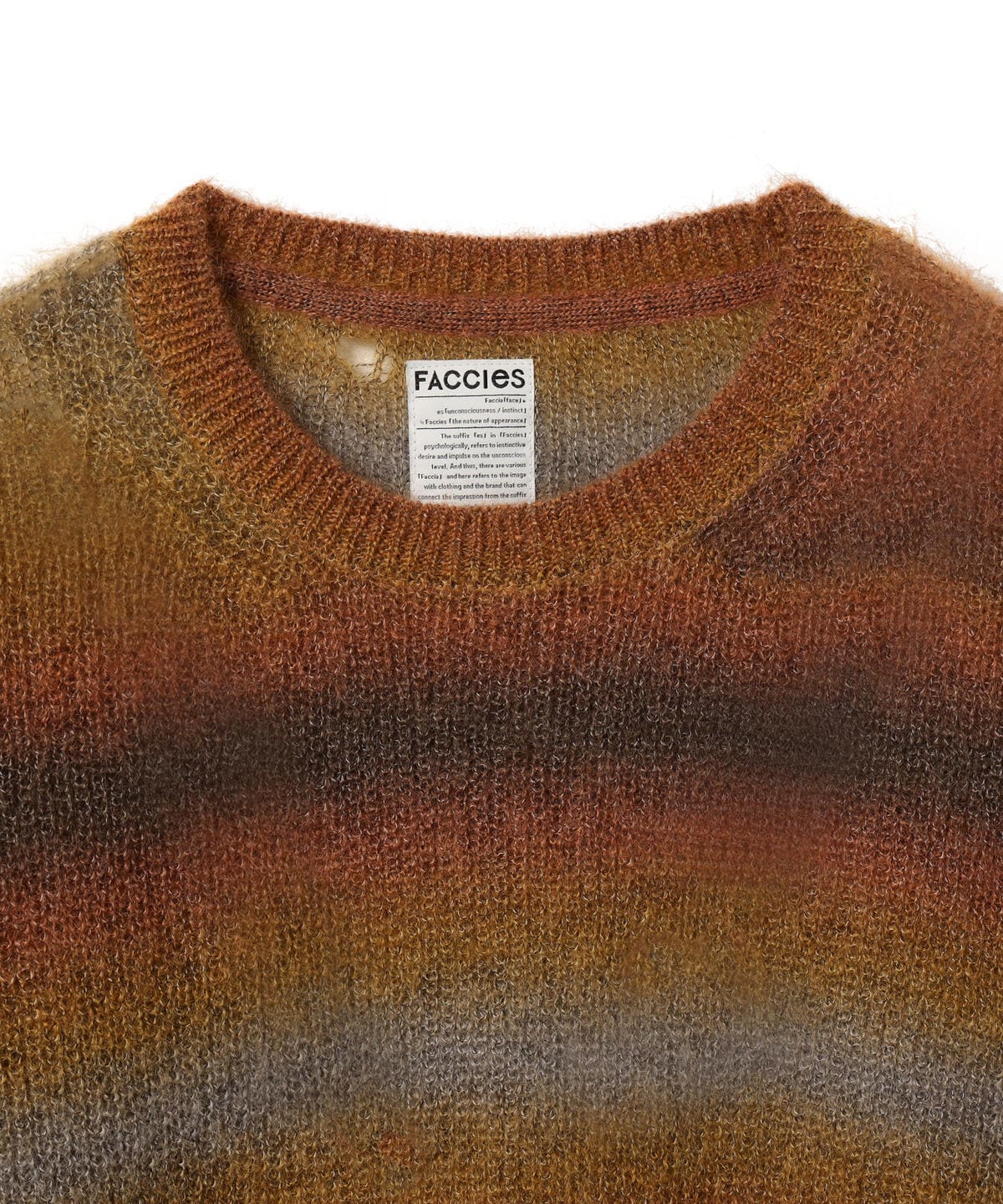 MUZE ×FACCIES - Gradation Damage Knit | qmsbrasil.com.br