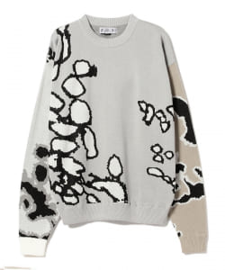 ▲BAL / JACQUARD COTTON CREWNECK SWEATER