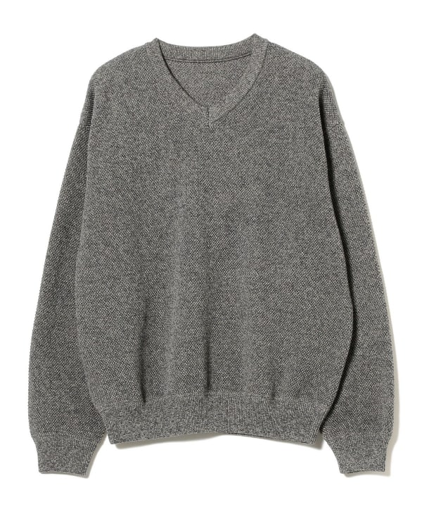 BEAMS T（ビームスT）Crepuscule / Moss Stich V Neck Knit（トップス