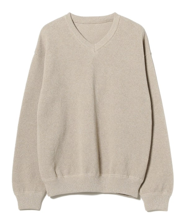 BEAMS T（ビームスT）Crepuscule / Moss Stich V Neck Knit（トップス