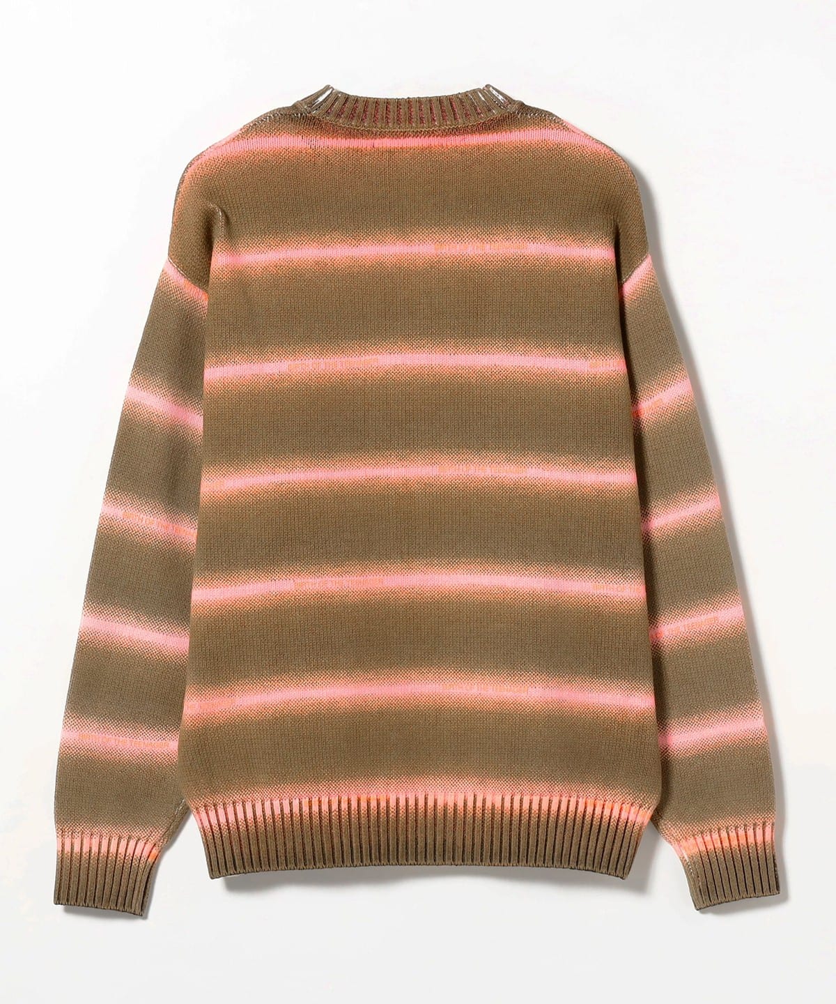 ベージュベースの総柄デザインが【試着のみ】美品 即完売 BOTT 22AW Paint Sweater ニット