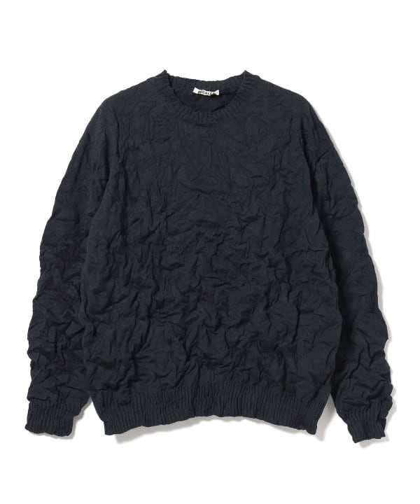 BEAMS T（ビームスT）AURALEE / WRINKLED DRY COTTON KNIT P/O