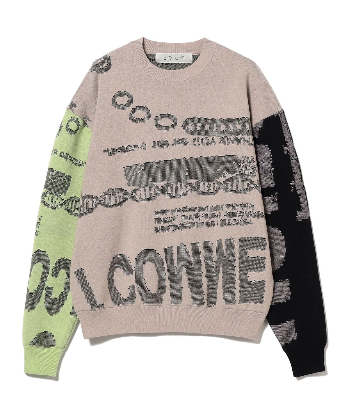 BEAMS T（ビームスT）BAL / JACQUARD COTTON CREWNECK SWEATER