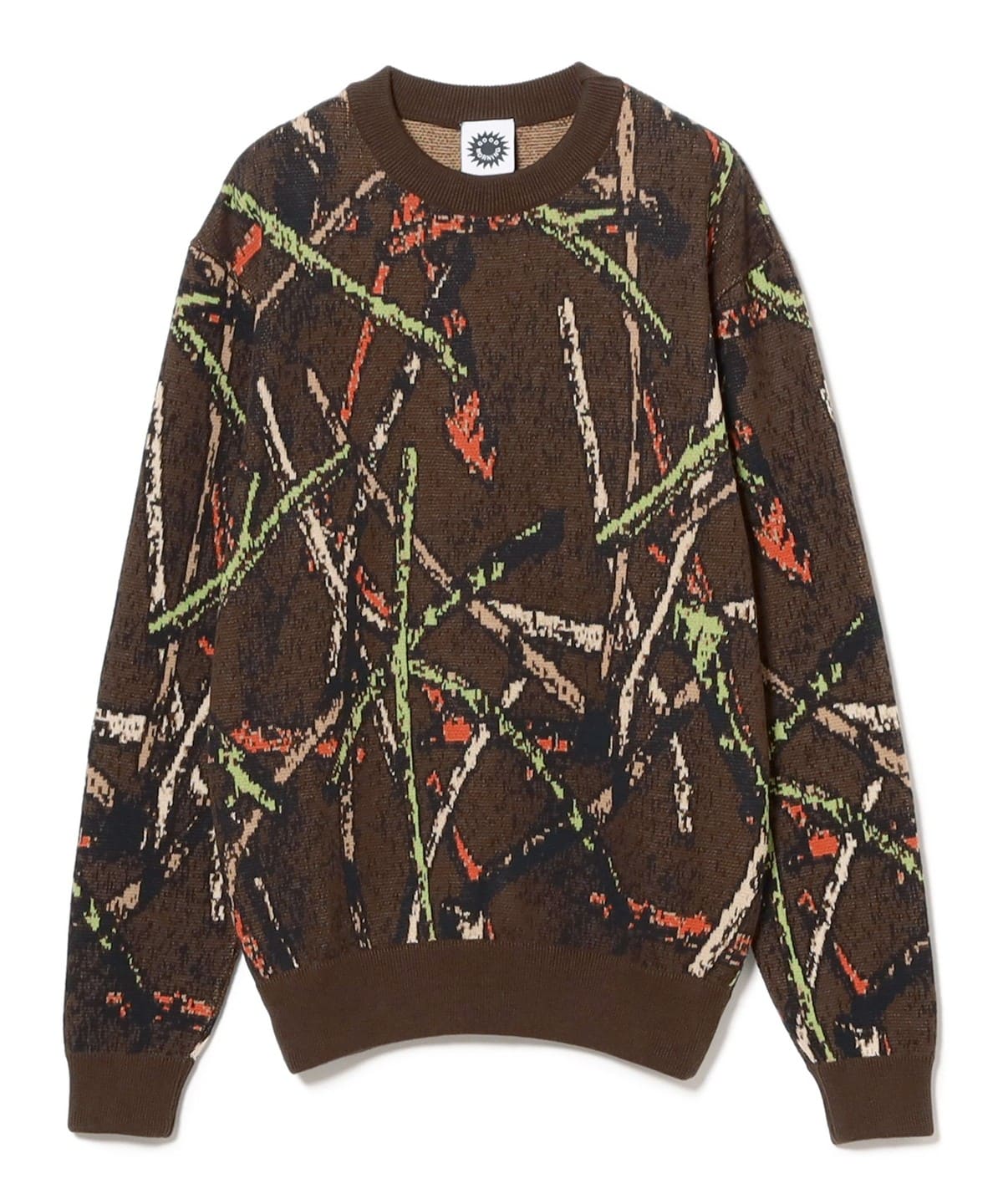 Good Morning Tapes グッド モーニング テープス / Crewneck Knit Sweater トップス MEN STICK CAMO L Good Morning Tapes グッド モーニング テープス / Crewneck Knit Sweater トップス MEN STICK CAMO L