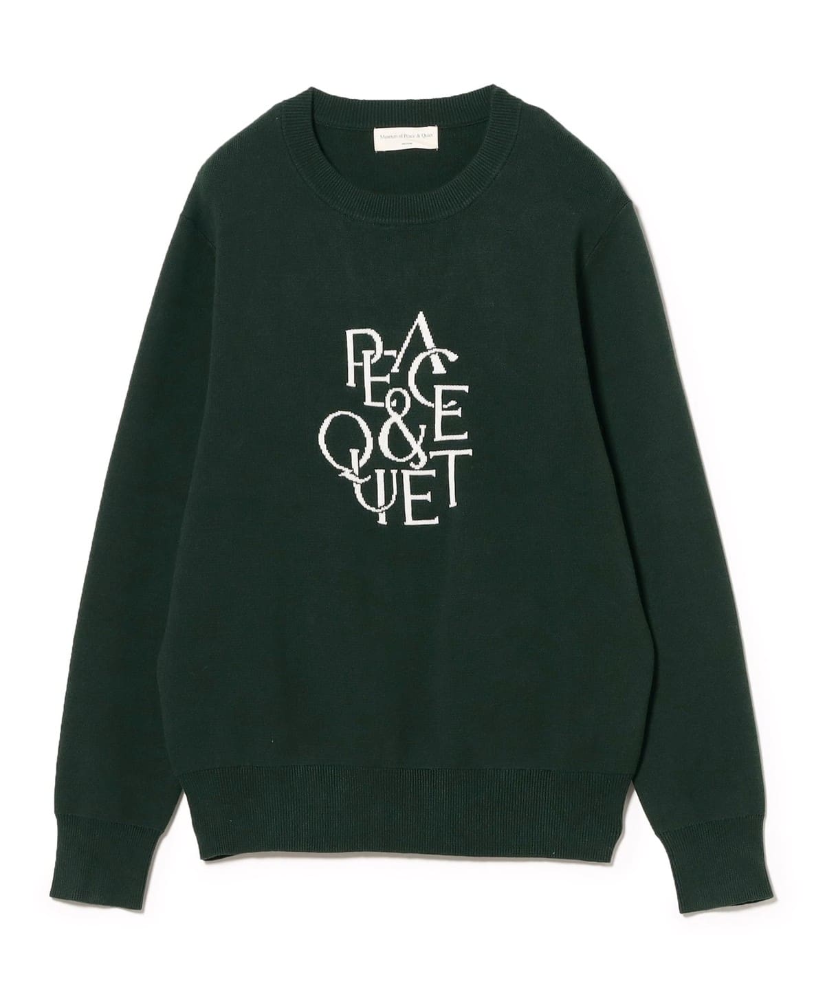 Museum of Peace & Quiet ミュージアム オブ ピース アンド クワイエット / Serif Jacquard Sweater トップス MEN PINE XL Museum of Peace & Quiet ミュージアム オブ ピース アンド クワイエット / Serif Jacquard Sweater トップス MEN PINE XL