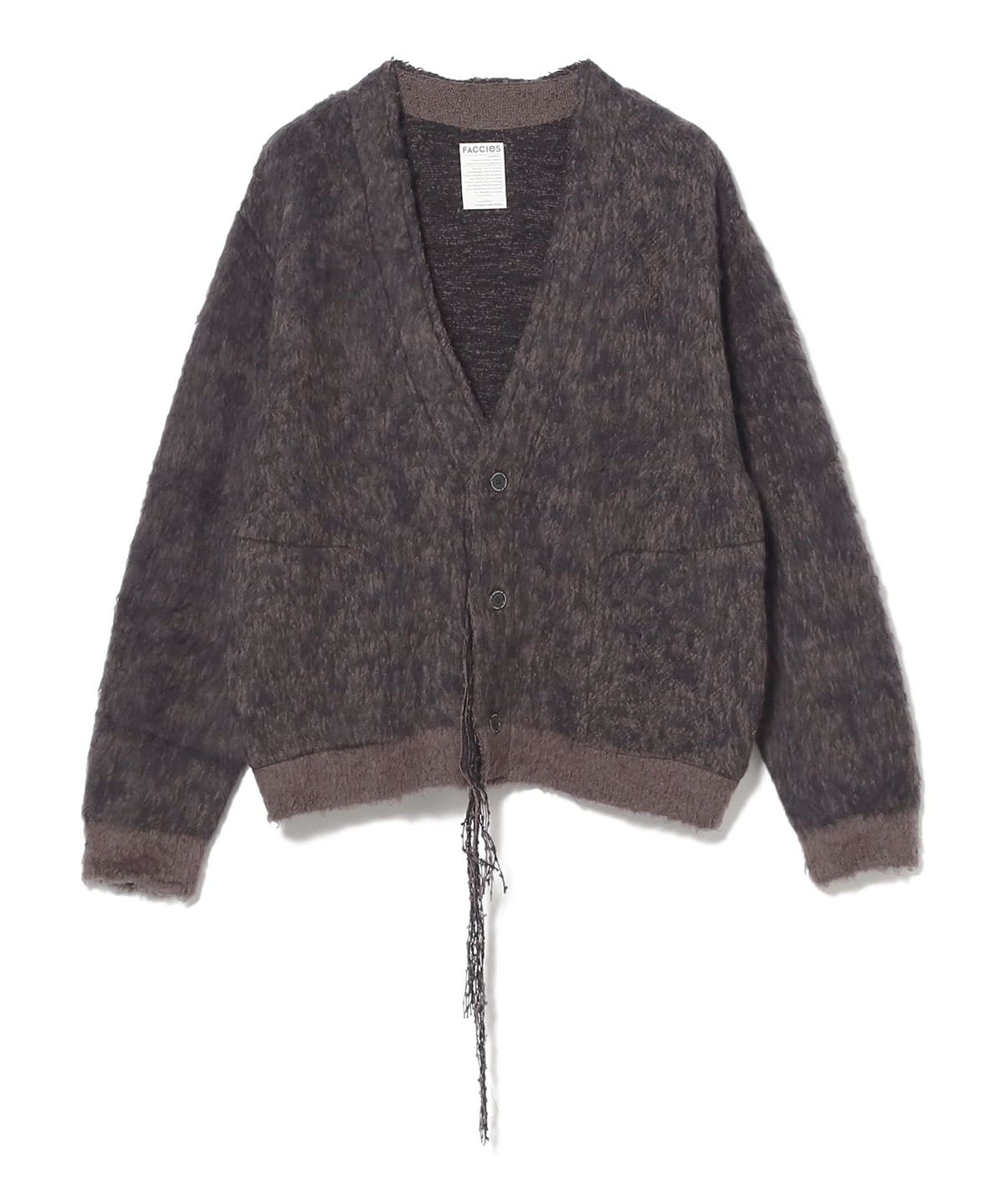 FACCIES ファッチーズ / Mix Color shaggy cardigan トップス MEN BLACK L FACCIES ファッチーズ / Mix Color shaggy cardigan トップス MEN BLACK L